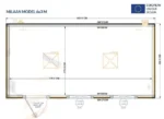 Container-Büro „Milan“ – Einzelmodul 6 x 3 Meter – Bild 3