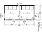 Module sanitaire divisé 3 × 6 m – Bild 2