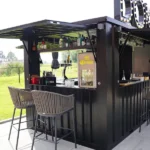 Faltbare Containerbar 8 × 2 Meter, Schwarz RAL 9005 – Bild 3