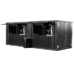 Faltbare Containerbar 8 × 2 Meter, Schwarz RAL 9005