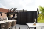 Faltbare Containerbar 8 × 2 Meter, Schwarz RAL 9005 – Bild 2