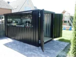 Faltbare Containerbar 4 × 2 Meter, Schwarz RAL 9005 – Bild 4