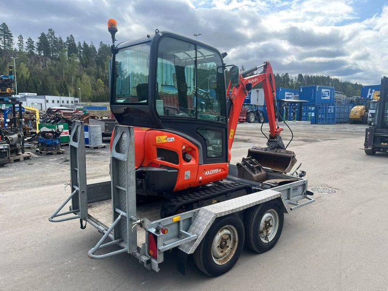 b4-10 Kubota KX 019-4 + 3 Löffel + Anhänger – Minibagger – 1,85 t – Bild 1